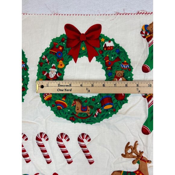 VIP Cranston Prints DECK THE HALLS Christmas Appliques Panel PARTIAL - Picture 7 of 8